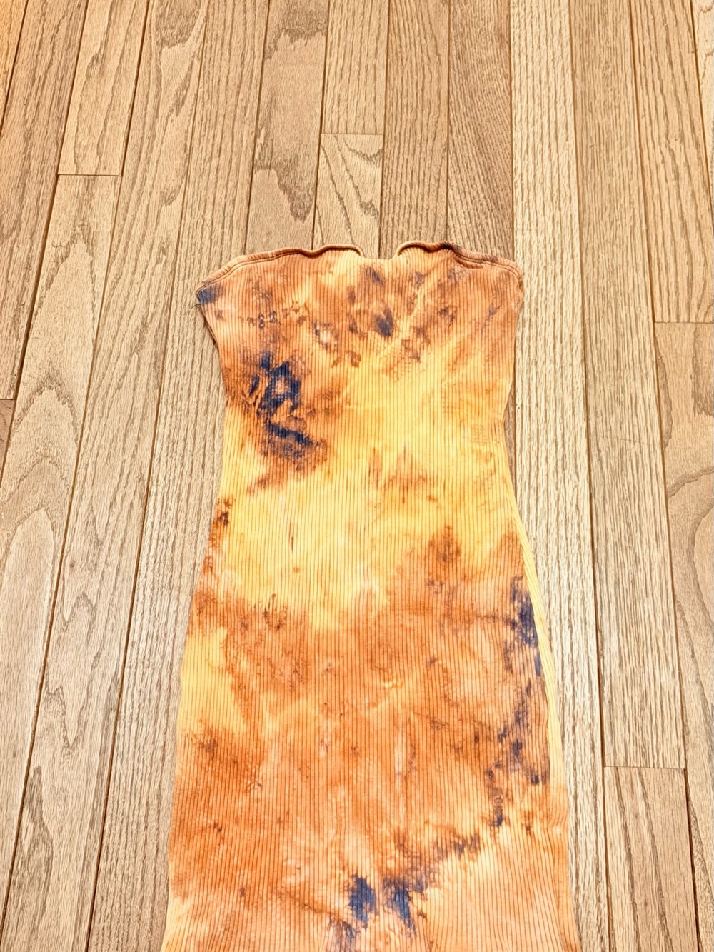 Tie-Dye Strapless mini dress Womens in Orange